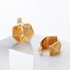 Pendientes Geométricos Estereoscópicos en Forma de C de Aguja de Plata 925 Pendientes Irregulares Distintivos para Mujer Pendientes Simples de Estilo Frío