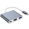 Estación de acoplamiento Type-C 3 en 1, concentrador USB 3.0, adaptador HDMI, pantalla HDMI HD 4K PD100W