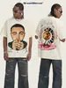 2026 Transfronterizo Primavera/Verano Mac Miller Nuevo Estilo Americano Cuello Redondo 300g Algodón Puro Hombro Caído Peso Pesado Manga Corta Camiseta Básica para Hombre