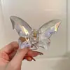Pinza para el Cabello de Mariposa Sirena Colorida Estilo Súper Hada para Mujer, Pinza de Garra Grande para Recogidos en la Parte Trasera de la Cabeza, Accesorio para el Cabello Pinza de Tiburón Coreana