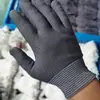 Luvas Finas de Nylon Calibre 13 para Trabalho de Precisão sem Poeira, Respiráveis, Brancas, Altamente Elásticas, para Artesanato e Jardinagem, Atacado