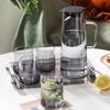 Traje de juego de agua de lujo ligero, traje de botella de agua fría para el hogar, juego de taza y bandeja para sala de estar, estilo ins, traje de agua potable para hospitalidad familiar