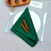 Servilleta Poliéster Algodón Paño para la Boca Actividades de Boda Decoración de Mesa Navidad Color Sólido Flor Plegable Paño para Limpiar Vasos Transfronterizo Especial