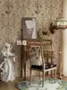 Tecido de Parede Retrô, Papel de Parede para Sala de Estar, Tecido Decorativo de Parede para Quarto, Papel de Parede Floral Estilo Country Americano, Tecido Não Tecido, Parede de Fundo para Entrada