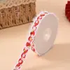 Fita de Estilo Étnico Bordada com Franjas Vermelhas Festivas Laço Feito à Mão Acessório de Cabelo Faixa de Cabelo Acessório de Roupa Fita