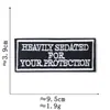 Parches bordados al por mayor transfronterizos, insignias bordadas rectangulares, parches decorativos en inglés para chaqueta de trabajo retro americana