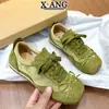 Couro Genuíno Estilo Balé Retrô Sapatos de Treinamento Alemães Sapatos Femininos 2026 Outono Novo Calçados Esportivos Casuais Solado Macio Sapatos Forrest Gump
