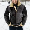 2023 Aliexpress Inverno Novo Jaqueta Integrada de Camurça Falsa com Pelo Masculina Quente Espessada Color Blocking