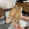 Zapatos Planos de Ballet con Lazo Suave Zapatos Individuales Mujer 2026 Primavera Verano Nuevo Estilo Aumento Oculto Boca Baja Zapatos Mary Jane Mujer