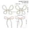Joyas transfronterizas europeas y americanas Pendientes de lazo pendientes de botón de lazo estilo ins mariposa temperamento pendientes anudados de perla sintética para mujer