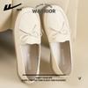 Zapatos de Mujer de Tirar Zapatos Pequeños de Piel 2025 Nuevos Mocasines Casuales Versátiles Planos Suela Suave Zapatos de Madre Zapatos para Mediana Edad y Mayores