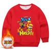 Ropa para niños Wang Wang, suéter de algodón con cuello redondo para niños, abrigo cálido para bebés, además de jersey acolchado de terciopelo, una generación de cabello