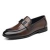 Mocassins para Homens 2025 Outono Novo Moda Britânica Sapatos de Feijão Uma Perna Casual de Negócios Sapatos de Couro Preguiçosos Tendência Masculina