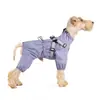 Impermeable para perro impermeable con correas ajustables, diseño de cuatro patas, tiras reflectantes y puños elásticos