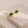 Brincos Europeus e Americanos Transfronteiriços em Aço Inoxidável com Formato de Gota e Cravejados com Diamantes para Mulheres, Luxo Leve com Sensação de Alta Qualidade, Banhados a Ouro 18K, Presilhas de Orelha/Acessórios de Orelha que Não Desbotam