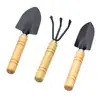 Conjunto de Ferramentas de Jardinagem de Três Peças: Ancinho de Flores, Pá Pequena para Plantar Legumes e Flores, Pá de Ferro Pequena, Suprimentos para Vasos