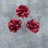 Flor artificial haste única com 3 peônias, fundo para salão de casamento, decoração de sala de estar em casa, flores de nenúfar artificiais atacado