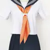 Atacado Cor Pura Estilo Preppy Japonês Uniforme de Marinheiro Lenço JK Lenço Triângulo Grande de Seda Fosca Gravata Borboleta