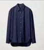 Camisa Feminina Estilo Japonês Solta com Barra Assimétrica Manga Longa Primavera 2026 Solta Casual 487180 487756