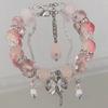 Pulsera de mariposa súper hada con cuentas rotas para mujer, diseño de nicho, ins, Mori, hada, dulce, colorida, pulsera de cuentas para novia