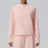 Ropa atlética de manga larga para otoño e invierno, ligera y de secado rápido, tejido gofrado, cuello alto, sudadera con media cremallera, top para fitness y casual, 62533