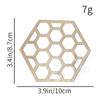 Nuevas decoraciones de madera con forma de panal de abeja transfronterizas, posavasos creativos con forma de panal, artesanías de madera multiusos