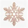 Decoraciones Navideñas 10cm Copos de Nieve, Copos de Nieve con Polvo de Plástico, Colgantes de Copo de Nieve Huecos para Decoración de Árbol de Navidad