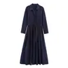 Aliexpress Wholesale 2025 Otoño Nuevo Moda Femenina Europea y Americana Transfronteriza Vestido Camisa de Popelina de Moda