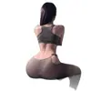 Lemon Story Roupa Íntima Sexy Puro Desejo Fantasia de Sedução Calça de Yoga de Seda Gelada Top Pijama Tentação Pode Ser Usado Fora