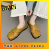 Sandalias para Mujer Nuevas 2026 Verano Exterior Punta Cerrada Romanas Gladiador Tejidas Cuadradas Huecas Zapatos Individuales Suela Plana
