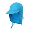 Verano exterior chal protección de cuello gorra de protección solar para niños cordón ajustable a medida a prueba de viento frente duro sombrero de sol para bebé