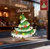 Pegatinas de Navidad 2026 Pegatinas para Vidrio de Ventana Nochebuena Decoración Navideña para Jardín de Infancia Pegatinas Electrostáticas para Ventanas Navideñas de Centros Comerciales