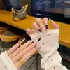 Celebridad de Internet Temperamento Rojo Bayo Degradado Rojo de Año Nuevo Arte de Uñas Rojo Primavera y Verano Hecho a Mano Puro Uñas Largas Vestido Largo Uñas Postizas Blancas