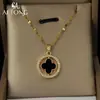 Aitong Joyería Trébol de Cuatro Hojas Suerte Nicho Collar de Lujo Collar Clásico Exquisito Estilo Retro Collar Versátil