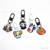 Chaveiro de Borracha Macia em PVC de Desenho Animado para Halloween Fantasma Fofo Abóbora Fivela em Forma de U Pingente Pingente para Sacola de Presente de Festival