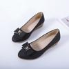 Sapatilhas de Bico Fino Estilo Coreano 2024 para Mulheres, Salto Quadrado, Salto Grosso, Sapatos Confortáveis com Laço para Mulheres, Tamanho Grande