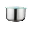 Contenedor de Almacenamiento de Alimentos de Acero Inoxidable con Tapa, Bol para Almacenamiento de Alimentos, Caja para Almacenamiento de Ingredientes, Contenedor Redondo para Almacenamiento de Frutas, Caja para Almacenamiento en Refrigerador