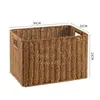 Grande cesta de armazenamento com trama semelhante ao rattan, no estilo INS da moda, perfeita para organizar armários e guarda-roupas, e para armazenamento simples na sala de estar