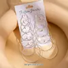 Pendientes de Aro Elegantes y de Moda, Grandes y Pequeños, Lujo Ligero, Simples y Versátiles, Set de 6 Pendientes de Aro para Mujer, Accesorios de Oreja Exagerados y Únicos