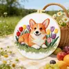Transfronteiriço Novo Produto Bordado DIY Série Cachorro Kit de Material de Tecido Feito à Mão Corgi Criativo Artesanato Manual Inglês