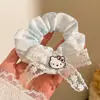 Diadema de Encaje con Lazo Kt para Mujer, Nueva Cuerda para el Cabello de Dibujos Animados Linda para Niña, Dulce Accesorio Elástico para Cola de Caballo Alta