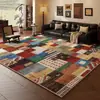 Tapete de sala de estar de veludo cristal patchwork estilo vintage, tapete de chão para quarto de casal de grande área, tapete lavável para piso de casa