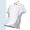 Fabricante Camuflagem Malha de Gelo Manga Curta Masculina Verão Fina Gola Redonda Top Camisa Esportiva Camiseta Básica
