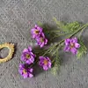 Flores Artificiales con 6 Cabezas de Semillas Negras para Decoración de Pasillo de Boda, Arreglos Florales Estilo Pastoral, Decoración de Ventana Transfronteriza, Flores Falsas al por Mayor