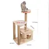 Marco de Escalada para Gatos, Árbol para Gatos, Casa Grande de Madera para Gatos con Rascador, Ahorro de Espacio, Estante para Gatos tipo Cápsula Espacial, Personalizable