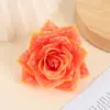 Cabeça de Rosa de Veludo Flor Simulada, Acessórios de Arranjo de Flores Artificiais Rosa de Canto de Alta Qualidade, Materiais de Combinação para Flor DIY Feito à Mão