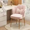 Silla de maquillaje sencilla, taburete de moda para celebridades de internet con respaldo, silla de tocador para dormitorio de niñas, silla de manicura, silla de pétalo de lujo ligero para uso doméstico