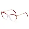 Gafas de Nuevo Estilo que Cambian de Color y Filtran la Luz Azul, Gafas Lisas Personalizadas, Gafas Planas Versátiles, Modernos y Retro Marcos de Metal Ultraligeros para Mujer