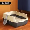 Caja de Arena para Gatos Extra Grande Desmontable de Alta Calidad Semi-Cerrada Fácil de Limpiar con Paredes Laterales Altas Hecha de Plástico Duradero