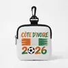 2026 Copa do Mundo de Futebol Transfronteiriça Bandeira Nacional Fone de Ouvido com Fio Bolsa de Armazenamento Bolsa de Transporte Portátil Porta-Cartões Porta-Moedas